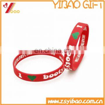 Cheapest Fashion Silicone Wristband/ Bracelet With Printed/Debossed/Embossed Logo