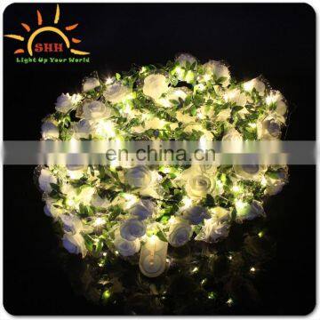 2017 hot sale led light hair accessories flower garland decoration