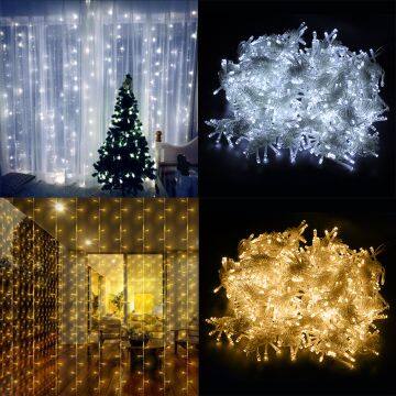 220V/110V LED Curtain String 3x3m 6x3m LED icicle String Light Holiday Wedding Party Christmas Decoration Garland Lights