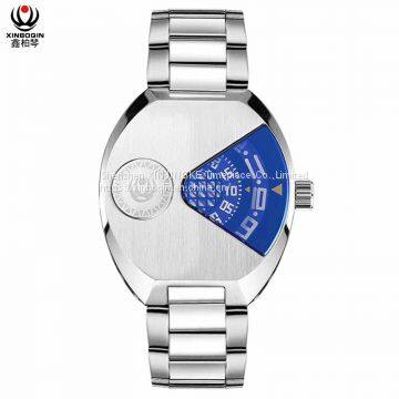 XINBOQIN Manufacturer LOGO Custom Fasion Luxury Brand Waterproof Trend Design Quartz Stainless Steel Men's Watch