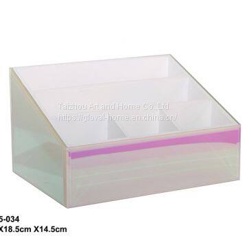 Pink heart packaging girl jewelry clear glass ring box