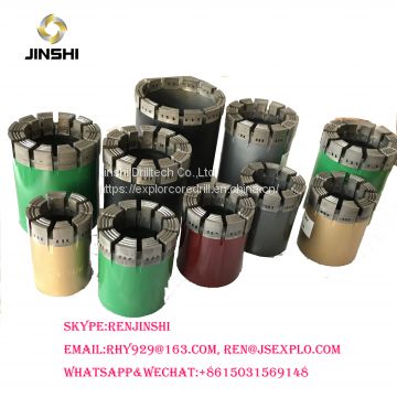 AQ BQ NQ HQ PQ Impregnated core drill bit diamond widely used in wire-line drilling series