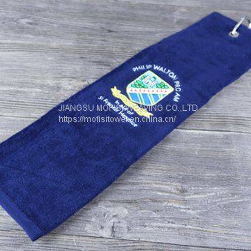 Wholesale Terry Velour Soft Golf Towels Plain Dyed With Clip photo-3
