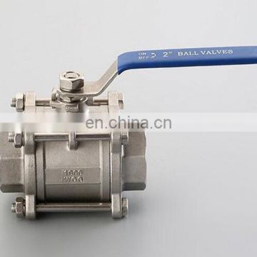 GOGO High quality Type 3PC stainless steel switch ball valve 2 1/2 inch BSP female thread DN65 SS304 201 2 way water ball valve