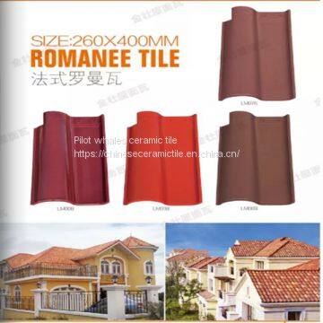 European Spanish Ceramic Roofing Tile Different Color Villa Roof Tiles Manufacture