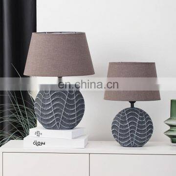 New Arrival Living Room Decoration Warm Table Lamp Creative Design Retro Gray Bedside Lamp photo-2