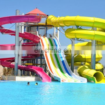 Best Quality Indoor&Outdoor 4 Lanes Fiberglass Water Slide ,Straight Water Park Equipment