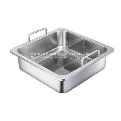 Stainless Steel T-type Fire Pot Utensils of Hot Pot Restaurant Store Available Induction Cooker