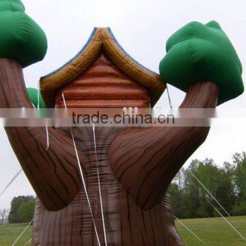 outdoor large inflatable tree house slide for sale