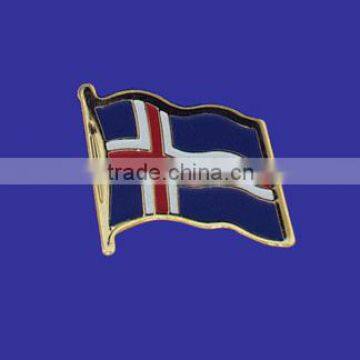 Personalized top quality novelty gifT Iceland World Flag Lapel Pin