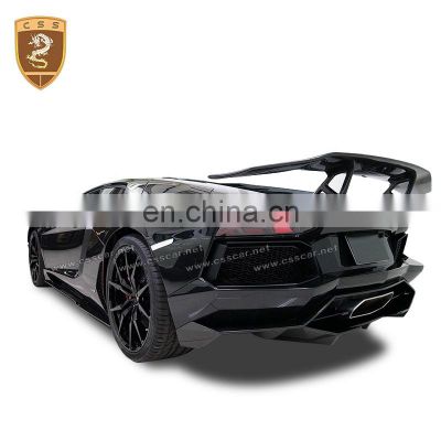 DMC style car modified accessories carbon fiber rear trunk spoiler lip wings for lp700