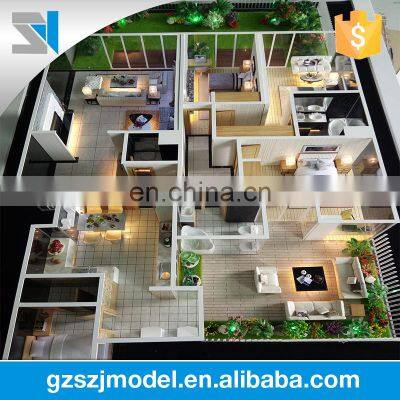 Architecture 3d rendering & visualization model for interior house plan layout