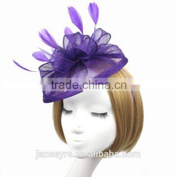 Wholesale Fashion Flower Fascinator Hat Base With Feather photo-3