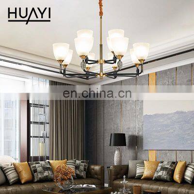 HUAYI Hot Product Creative Golden Luxury Indoor Restaurant E27 Decorative Hanging Chandeliers