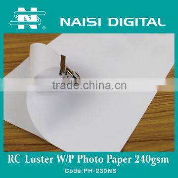 Resin coating luster waterproof photo paper 240gsm