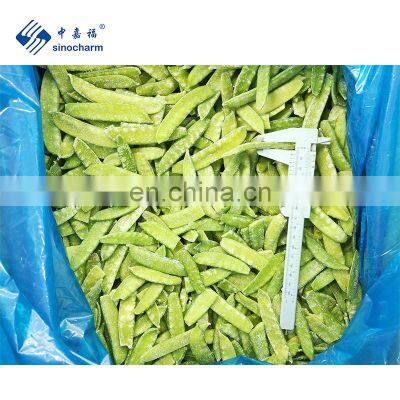 Sinocharm BRC A Approved  L5-9CM Snow Pea IQF Peapod Whole Frozen Pea Pods