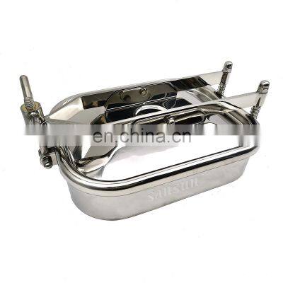 Stainless Steel Hygienic Sanitary Rectangular Square Manway Cover for Tanks