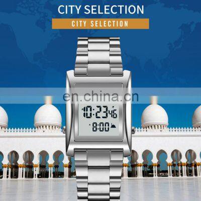 Hot Selling Skmei 1815 Muslim Qibla Watch Gold Digital Wristwatch Waterproof 50 Meters for Men photo-3