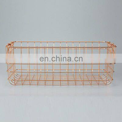 Household Metal Basket With Handle for Sundries