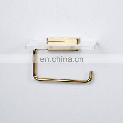 Experienced Manufacturer Certificated Toilet Paper Towel Holder Wall Mount With Phone Shelf Rack photo-3