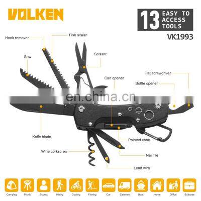 Outdoor All-black Stainless Steel Multi-function Combination Tool Portable EDC Knife photo-3