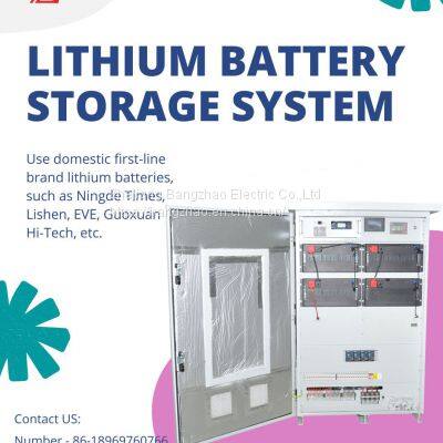 Bangzhao Electric High voltage 460VDC 256kwh lithium battery storage system with EMS for Island Energy Storage System
