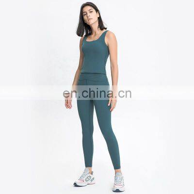 New Arrivals High Waisted Workout Gym Fitness Yoga Leggings Pants With Pockets Cross Waist and Spliced Mesh Design for Women photo-3
