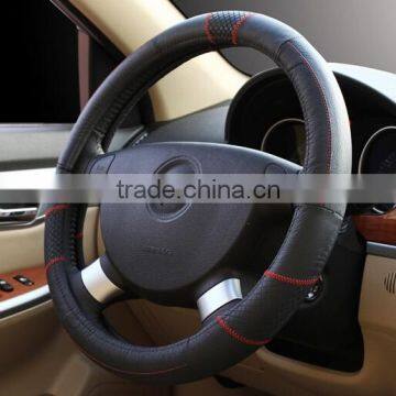 Red line decorative seam side steering wheel covers