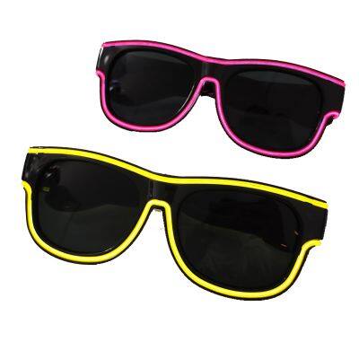 USB-aufladbare LED-Sonnenbrille, mit individuellem Logo, wiederaufladbare leuchtende LED-Partybrille für die Dunkelheit