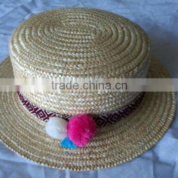 New Style Straw Hat With Ball photo-2