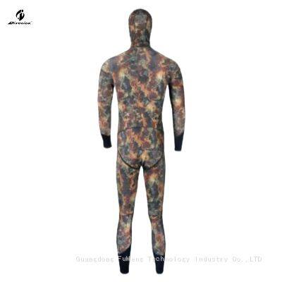 Neoprene 3mm-5mm Camo Wetsuit Spearfishing Camouflage Suit Antiwear Pad on Chest Clothing CR photo-3