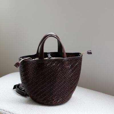 Casual Straw Woven Shoulder Bags For Women Wicker Handbags Handmade Summer Beach Bag Female Travel Large Capacity Rattan Totes photo-2