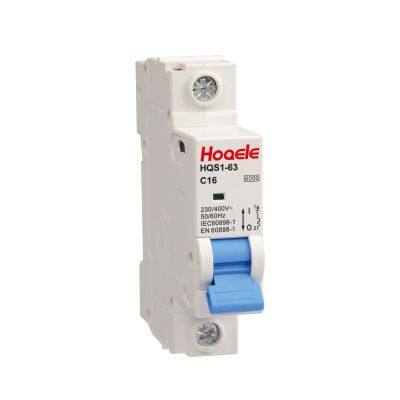 MCB SKD SP DP TP HQS1-63 C65 Miniature Circuit Breakers MCB Air Switch 6A 10A 32A 40A 63A photo-2
