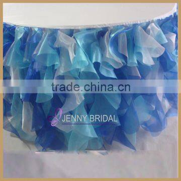 TC012A2 Hotsale Cheap White Table Skirting Designs for Wedding photo-5