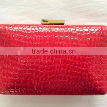 PU Evening Bag,shine pu Clutch Handbag,fashion PU&metal Evening Hard Box photo-3