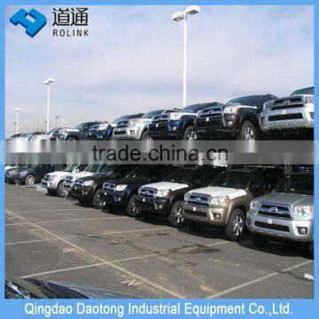 Double level 2 post car elevator parking system