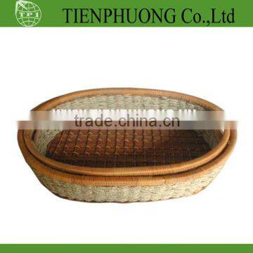 round shape wicker basket