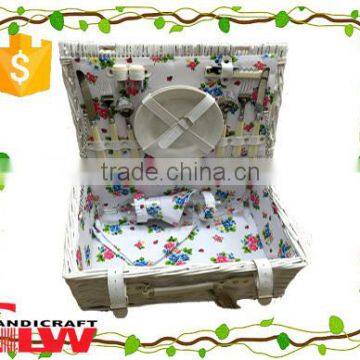 Wholesale 2014 New Design cheap Willow Picnic Basket, insulated picnic hamper