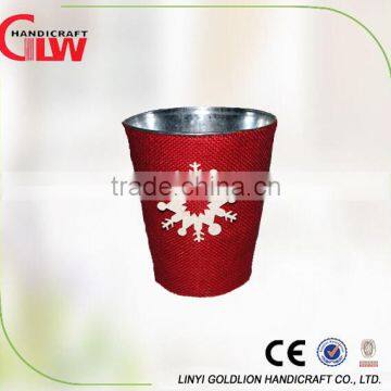 Christmas decorative metal bucket