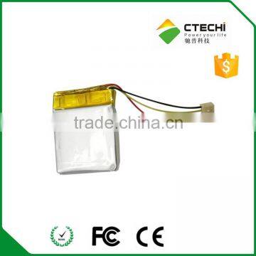 3.7v nominal voltage and Li-polymer battery 402025 140mAh