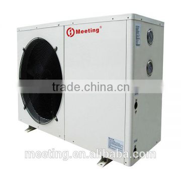 Meeting mini split heat pump for home heating and hot water supply