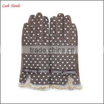 Lady's Simple Style Spandex Velvet Warm Gloves With Supersoft Polyester Lining photo-2