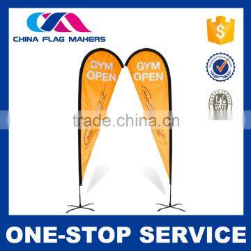 2015 Hot Sell Good Price Original Design Customized Logo Printed Teardrop Flag With Fibreglass