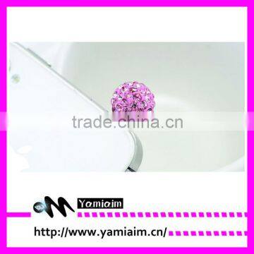 New dust ball 3.5mm Crystal Dust-proof Plug Earbuds Stopper Cap For iPhone HTC