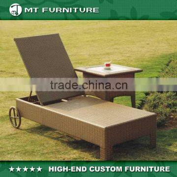 wholesale price patio poly rattan outdoor chaise lounge