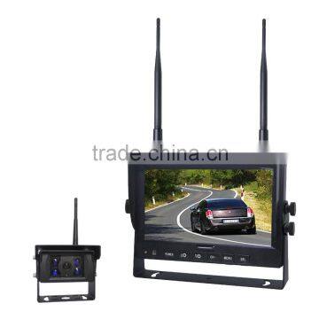 2.4G Digital Wireless 7inch Reversing Camera System Built-in Wireless TX Backup Camera for Trailer 20pcs White Lights Option