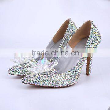 Gorgeous bridal wedding shoes sexy women pumps lady women high heels shoes with strass