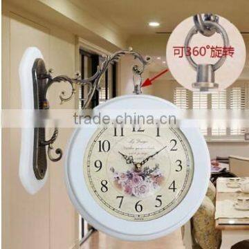 Double Sided Wall Clocks battery operated time wall clocks