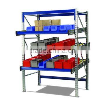 Gravity flow storage racking