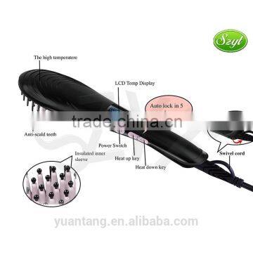 Ionic electric hair brush massager comb straightening hair brush-HSB002QU